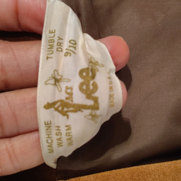 Vtg Ms. Lee Cognac Suede Western Blazer sz 9/10 - Picture 5 of 6